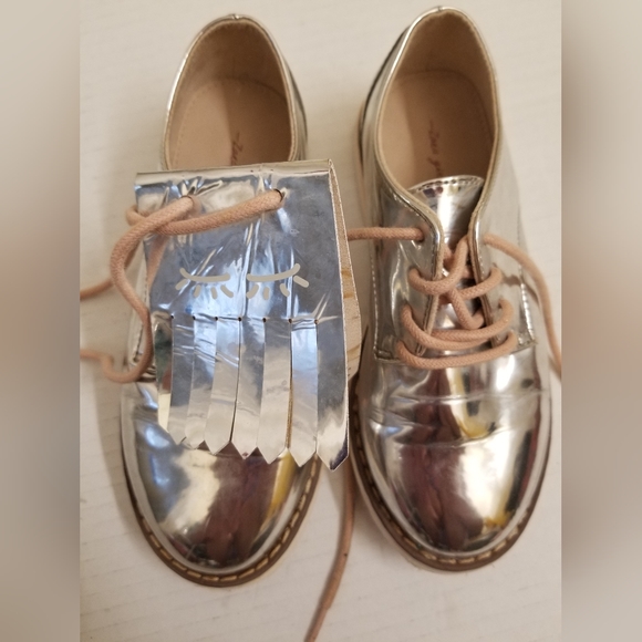 Zara Other - Zara girls silver mirror shoes